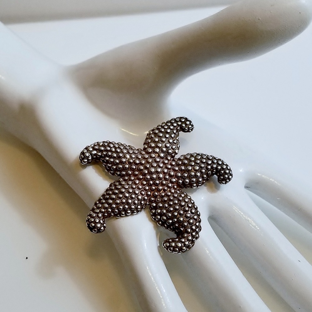 Vintage Taxco Sterling Silver Starfish Brooch